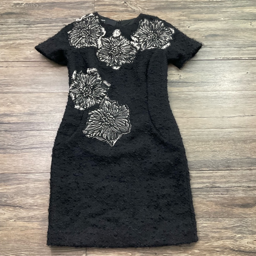 Tomaso Stefanelli Floral Applique Dress Womens Sz 42/6